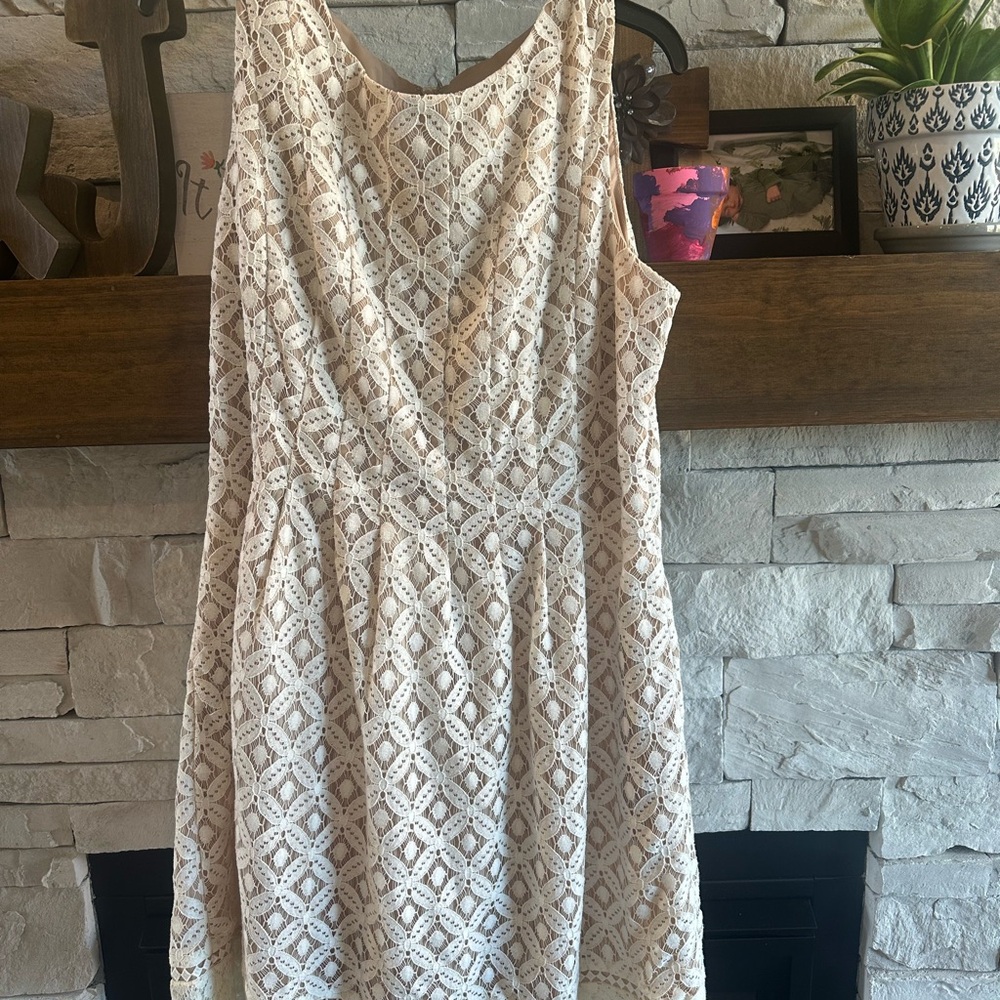 Jessica Howard White Lace Mini Dress